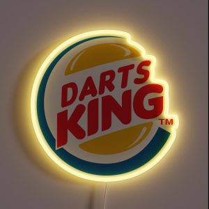 Darts King Perfect Piece For Darts Player RGB Neon Sign