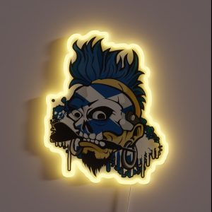 Darts Punk Scotland Paint Splatter RGB Neon Sign