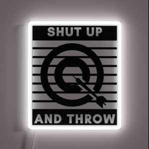 Darts Shut Up And Throw RGB Neon Sign