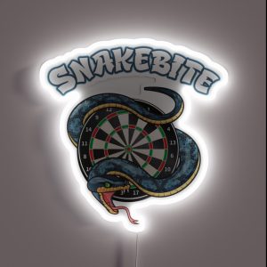 Darts Snakebite Dartboard Snake RGB Neon Sign