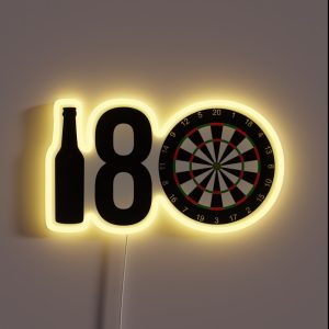 Darts Sports Player Beer Eight Darts Gift Idea RGB Neon Sign