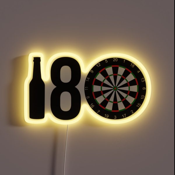Darts Sports Player Beer Eight Darts Gift Idea RGB Neon Sign