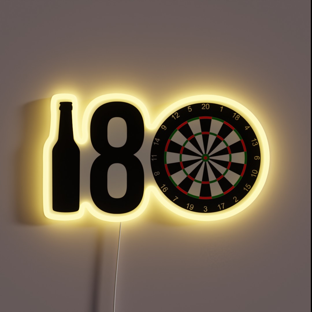 Darts Sports Player Beer Eight Darts Gift Idea RGB Neon Sign Darts Sports Player Beer Eight Darts Gift Idea RGB Neon Sign