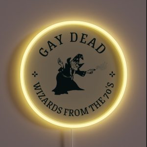 Dead Gay Wizard From The 70 S Vintage Look RGB Neon Sign