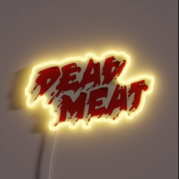Dead Meat Youtube Logo Transparent RGB Neon Sign