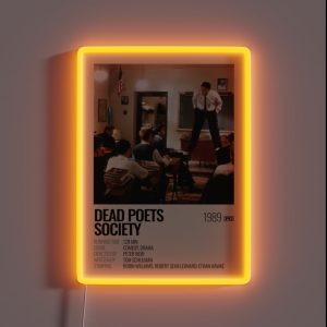 Dead Poets Society 1989 Movie Poster RGB Neon Sign