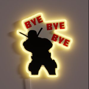 Deadpool BYE BYE BYE RGB Neon Sign