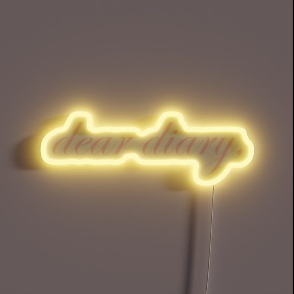 Dear Diary RGB Neon Sign