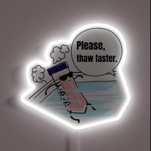 Dear FBS Please Thaw Faster Funny Lab RGB Neon Sign Dear FBS Please Thaw Faster Funny Lab RGB Neon Sign
