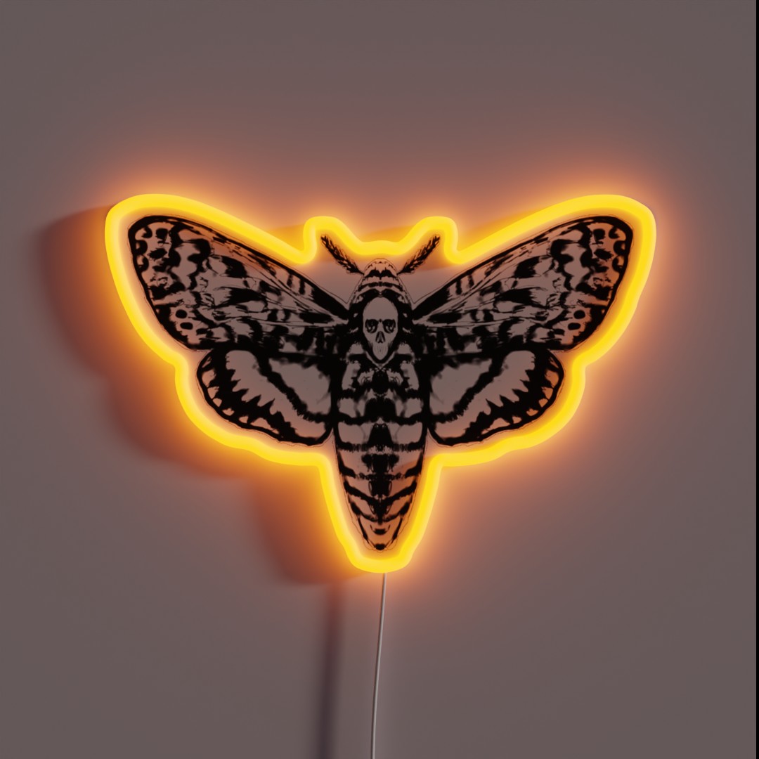 Death S Head Moth RGB Neon Sign Death S Head Moth RGB Neon Sign