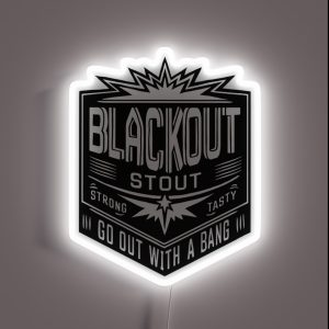 Deep Rock Galactic Black Out Stout RGB Neon Sign Deep Rock Galactic Black Out Stout RGB Neon Sign