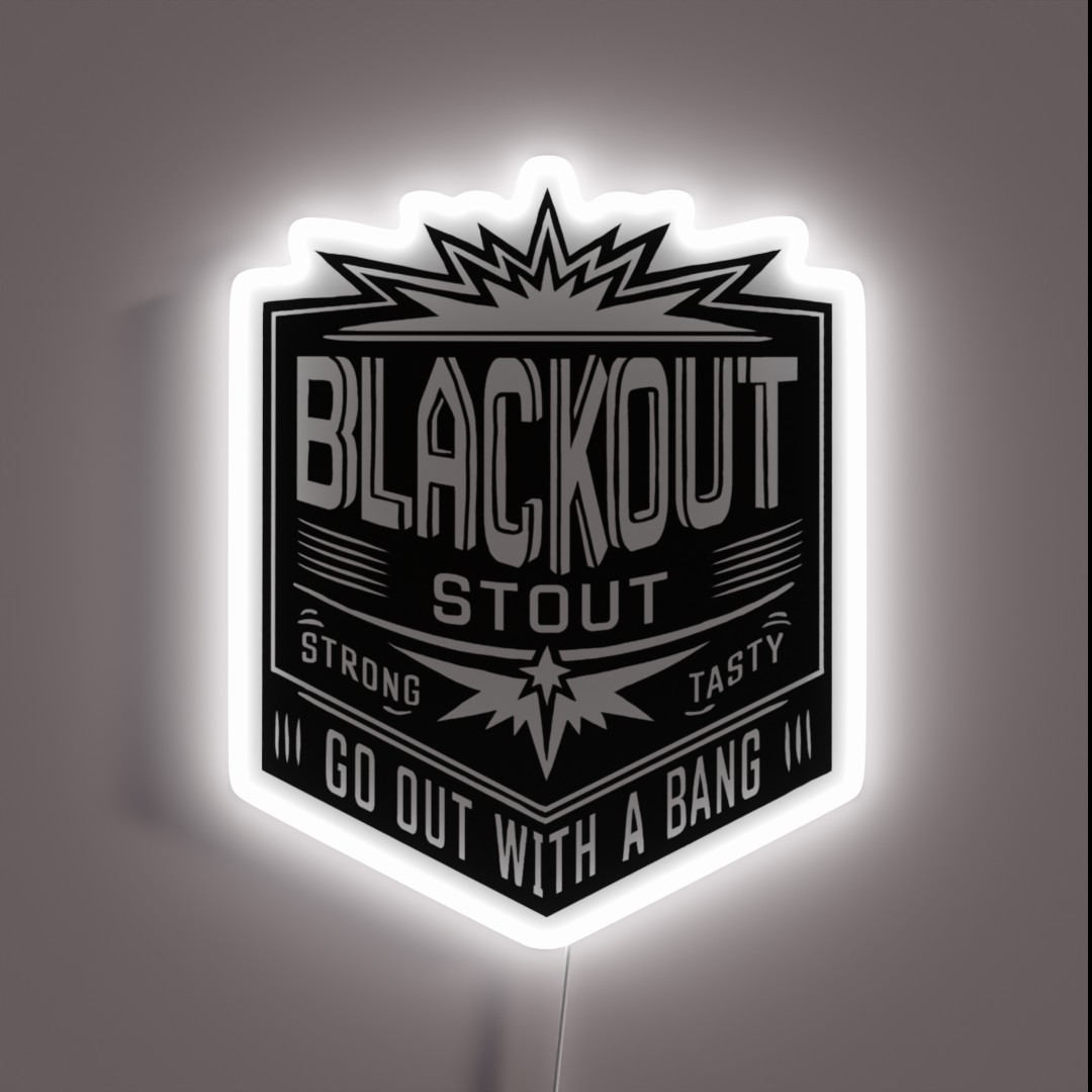 Deep Rock Galactic Black Out Stout RGB Neon Sign Deep Rock Galactic Black Out Stout RGB Neon Sign
