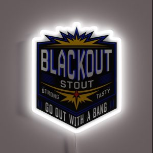 Deep Rock Galactic Blackout Stout Beer RGB Neon Sign Deep Rock Galactic Blackout Stout Beer RGB Neon Sign
