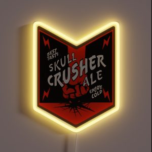 Deep Rock Galactic Skull Crusher Ale Beer Logo RGB Neon Sign
