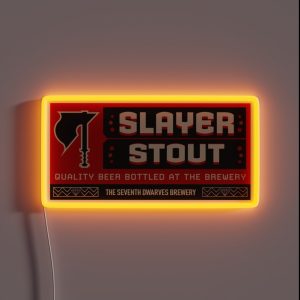 Deep Rock Galactic Slayer Stout Beer RGB Neon Sign Deep Rock Galactic Slayer Stout Beer RGB Neon Sign