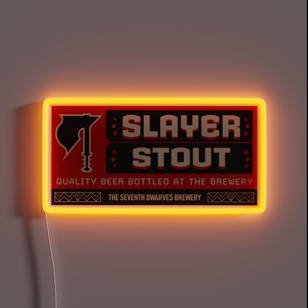 Deep Rock Galactic Slayer Stout Beer RGB Neon Sign Deep Rock Galactic Slayer Stout Beer RGB Neon Sign