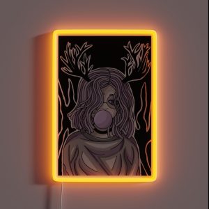 Deer Purple Pop RGB Neon Sign