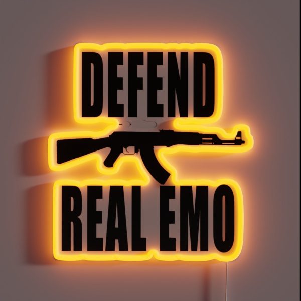 DEFEND REAL EMO MIDWEST EMO RGB Neon Sign