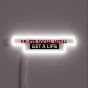 DELETE YOUR SOCIAL MEDIA ANTI SOCIAL MEDIA RGB Neon Sign