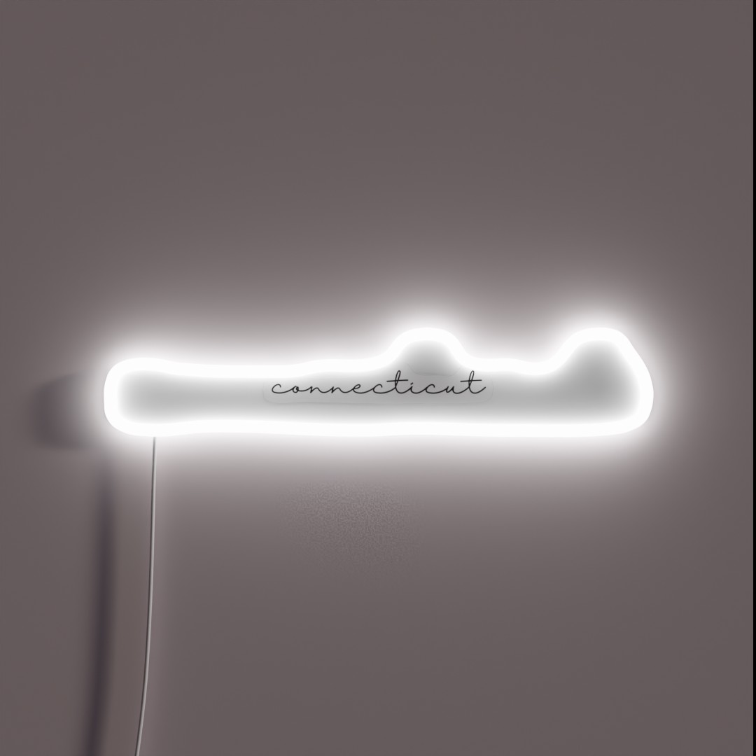 Delicate Connecticut Font RGB Neon Sign Delicate Connecticut Font RGB Neon Sign