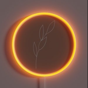 Delicate Floral Line Art RGB Neon Sign Delicate Floral Line Art RGB Neon Sign