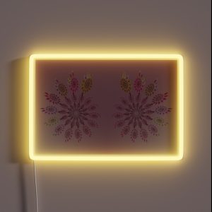 Delicate Fractal Flower Stars Boho Vintage RGB Neon Sign