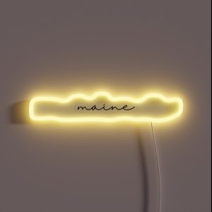 Delicate Maine Font RGB Neon Sign