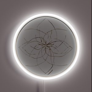 Delicate Mandala Flower Art RGB Neon Sign