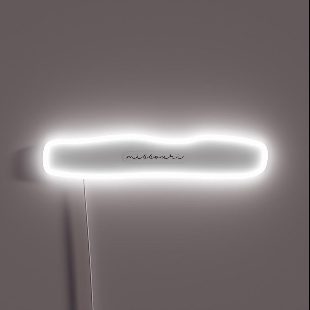 Delicate Missouri Font RGB Neon Sign Delicate Missouri Font RGB Neon Sign