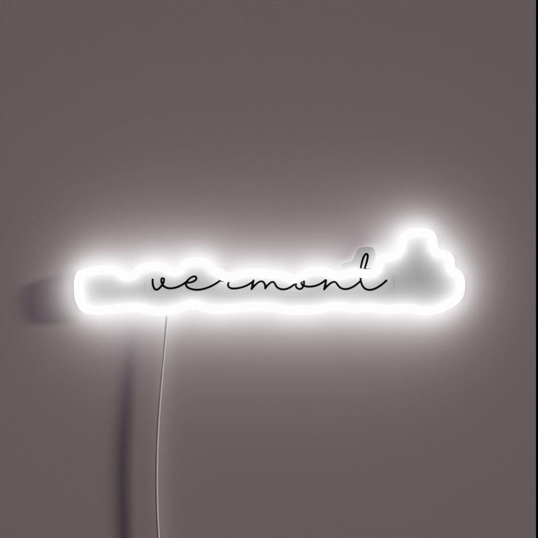 Delicate Vermont Font RGB Neon Sign Delicate Vermont Font RGB Neon Sign