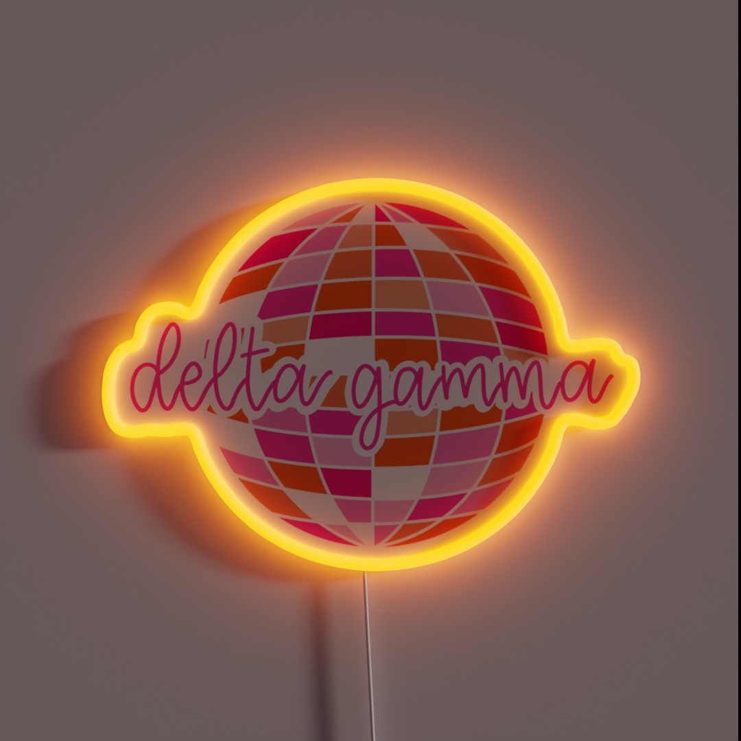 Delta Gamma Disco RGB Neon Sign Delta Gamma Disco RGB Neon Sign