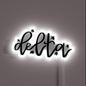 Delta Greek Letter RGB Neon Sign