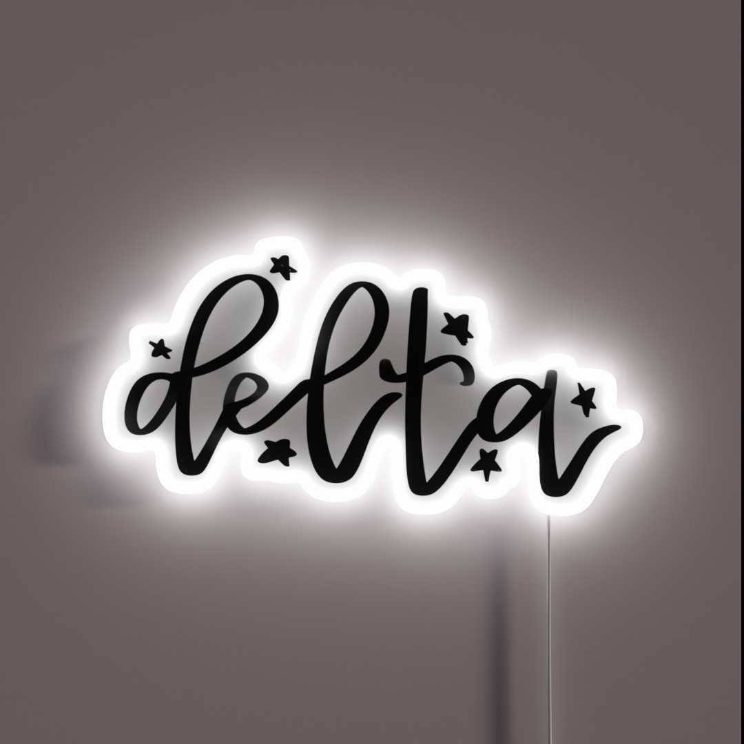 Delta Greek Letter RGB Neon Sign Delta Greek Letter RGB Neon Sign