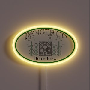DENGERUD Home Brew Logo RGB Neon Sign