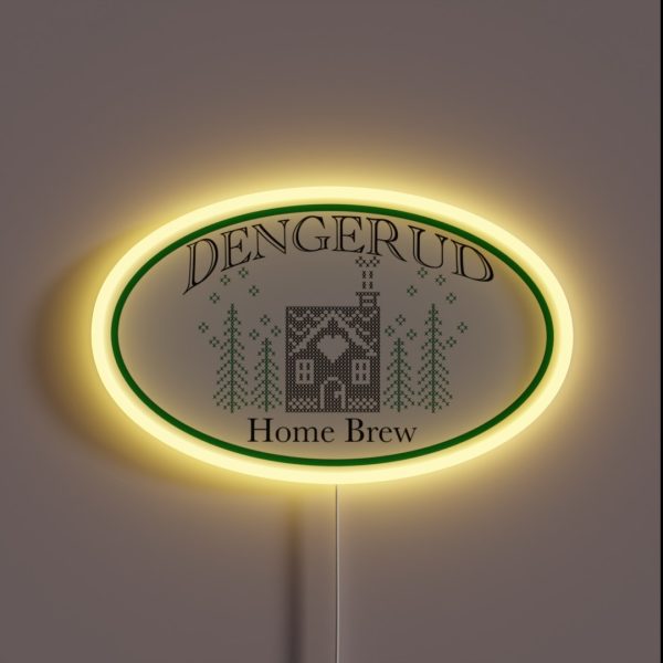 DENGERUD Home Brew Logo RGB Neon Sign