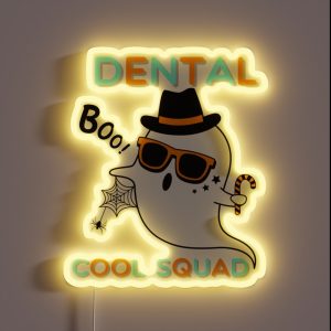 Dental Boo Crew Halloween Dentist Dentist Squad Gifts For Dentists RGB Neon Sign