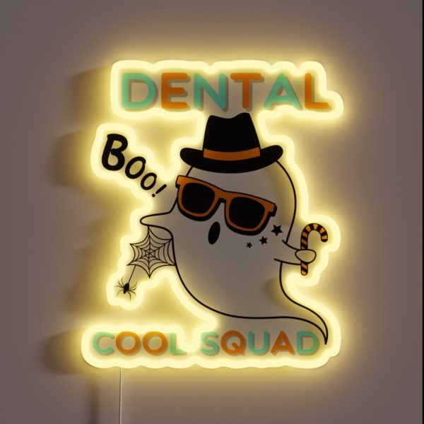 Dental Boo Crew Halloween Dentist Dentist RGB Neon Sign