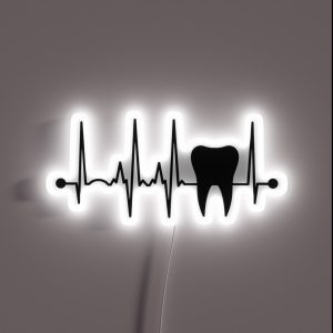 Dentist Tooth Heartbeat RGB Neon Sign