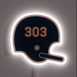 Denver Broncos 303 Helmet RGB Neon Sign Denver Broncos 303 Helmet RGB Neon Sign