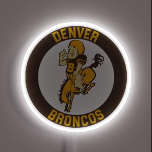 Denver Broncos Retro Fan Art Design RGB Neon Sign Denver Broncos Retro Fan Art Design RGB Neon Sign