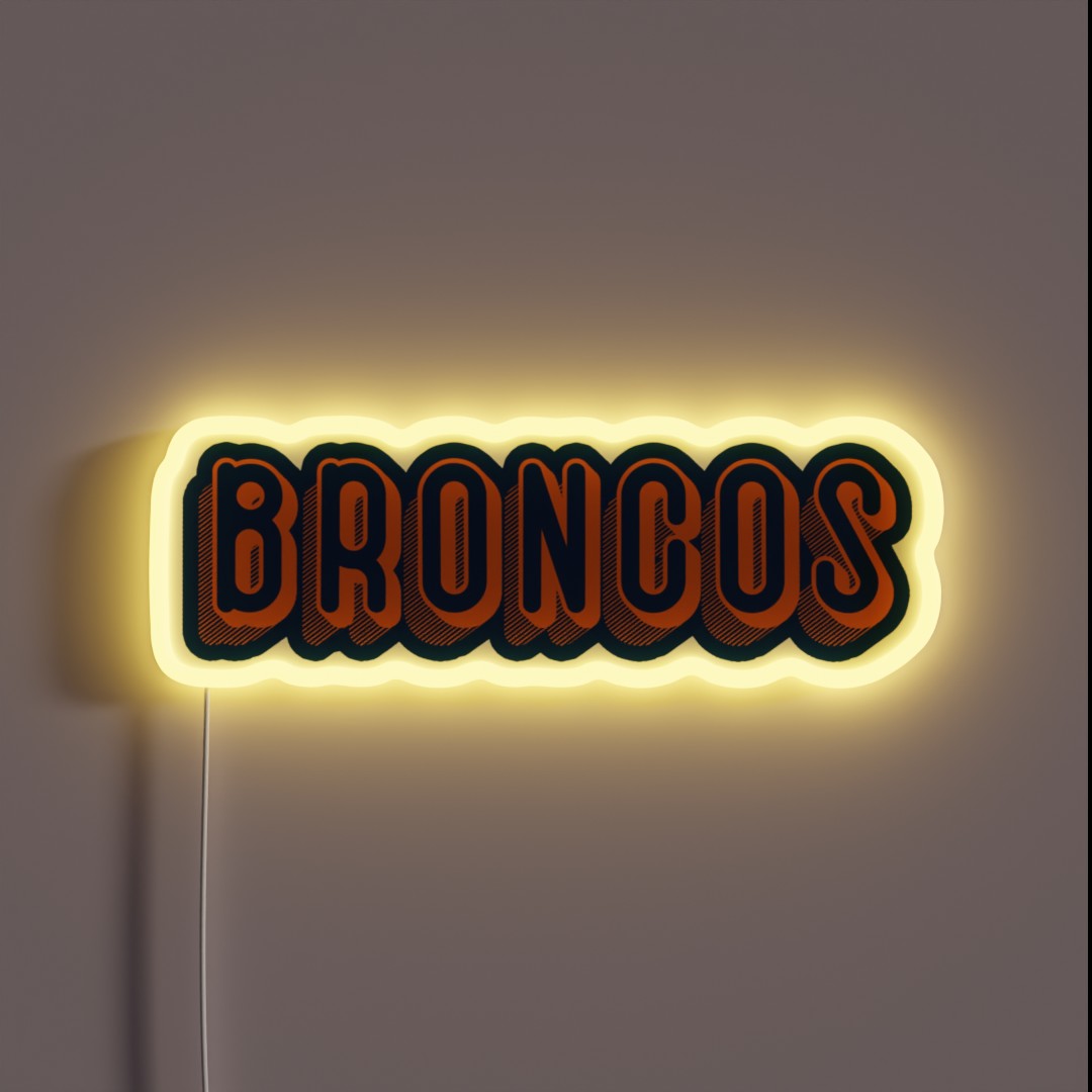 Denver Broncos RGB Neon Sign Denver Broncos RGB Neon Sign