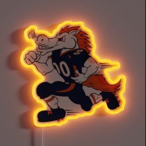 Denver Colorado Football Player Art RGB Neon Sign Denver Colorado Football Player Art RGB Neon Sign