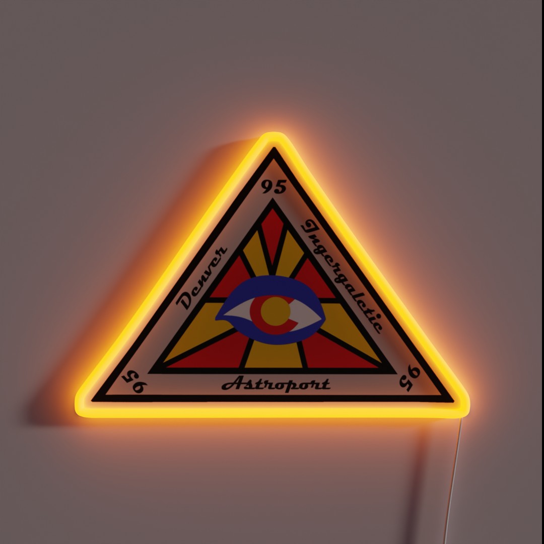 Denver Intergalactic Astroport Masons RGB Neon Sign Denver Intergalactic Astroport Masons RGB Neon Sign