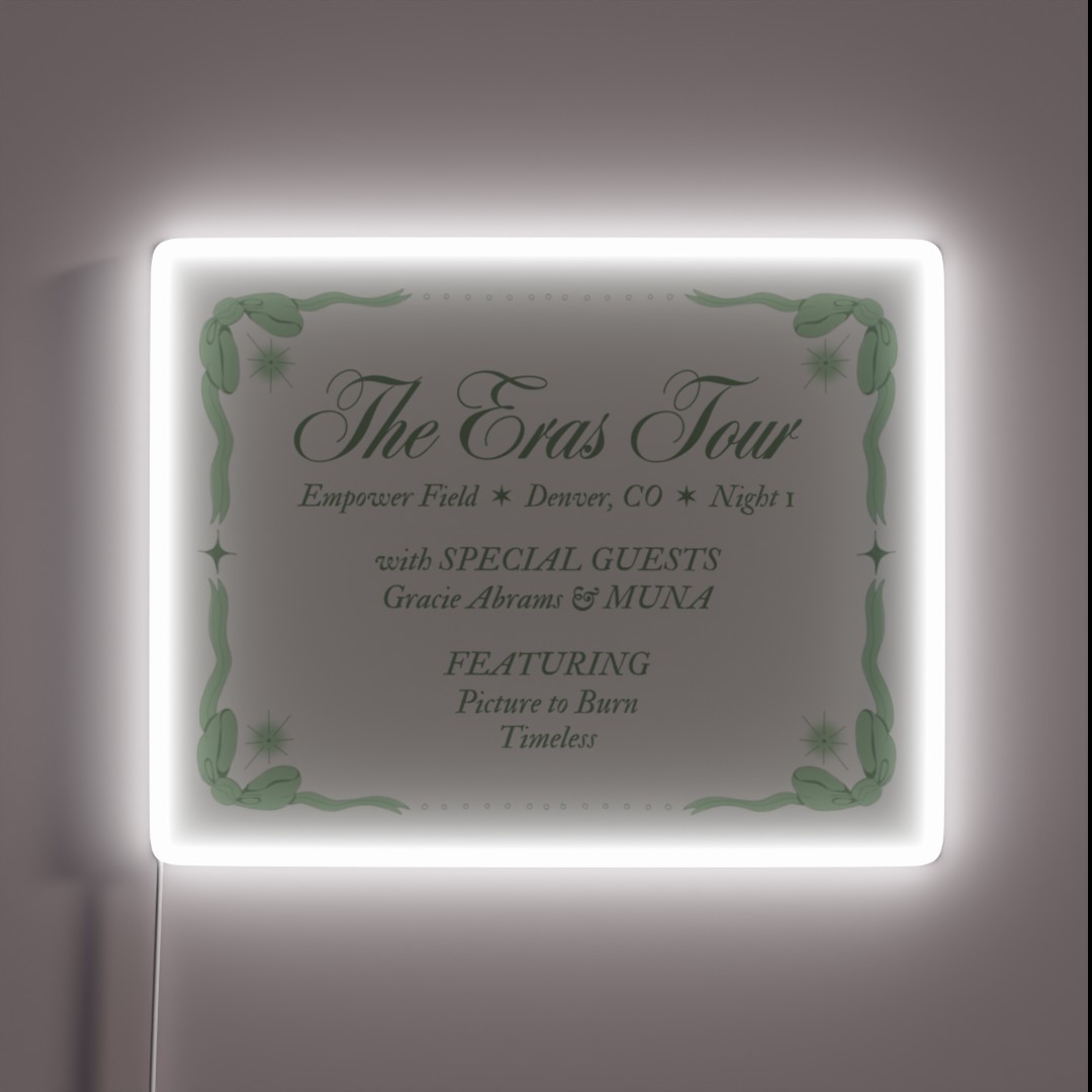 Denver Night 1 Eras Tour RGB Neon Sign Denver Night 1 Eras Tour RGB Neon Sign