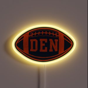 Denver Retro Throwback Football RGB Neon Sign Denver Retro Throwback Football RGB Neon Sign