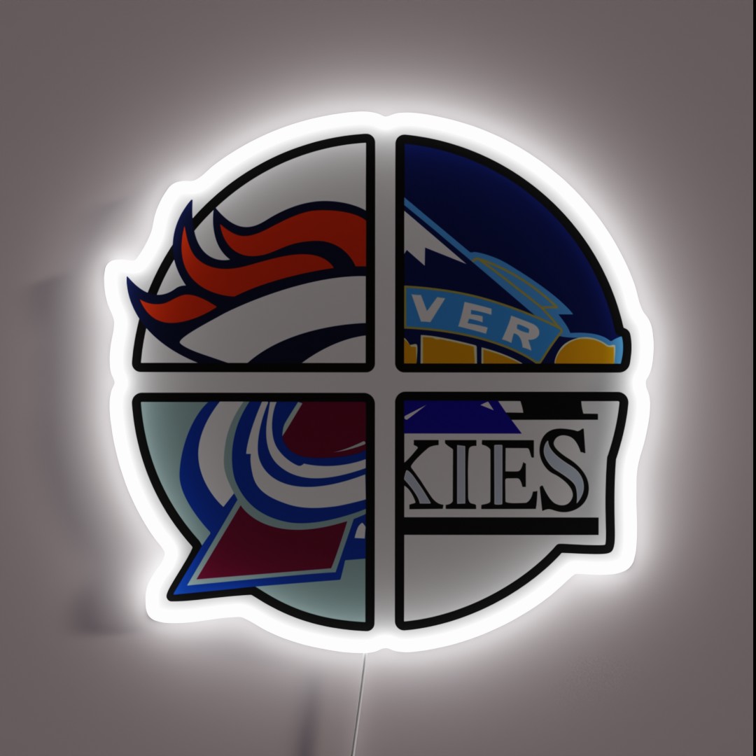 Denver Teams Colorado Fans RGB Neon Sign Denver Teams Colorado Fans RGB Neon Sign