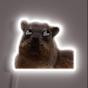 Derpy Eyed Dassie RGB Neon Sign