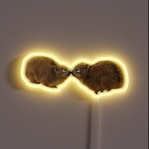 Derpy Eyed Hyrax RGB Neon Sign