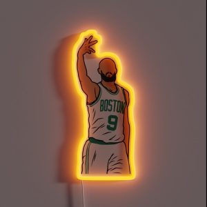 Derrick White 3 Point Celebration RGB Neon Sign