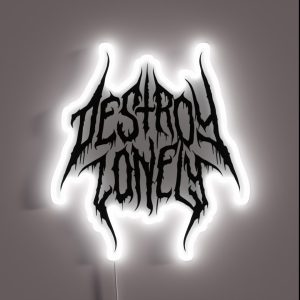 Destroy Lonely Black Logo RGB Neon Sign